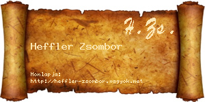 Heffler Zsombor névjegykártya